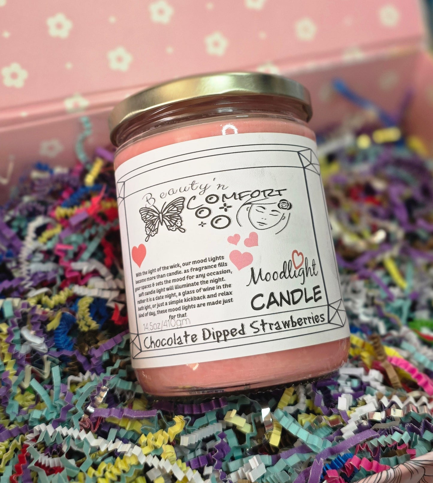 Chocolate Dipped Strawberries Moodlight Candles (16oz)