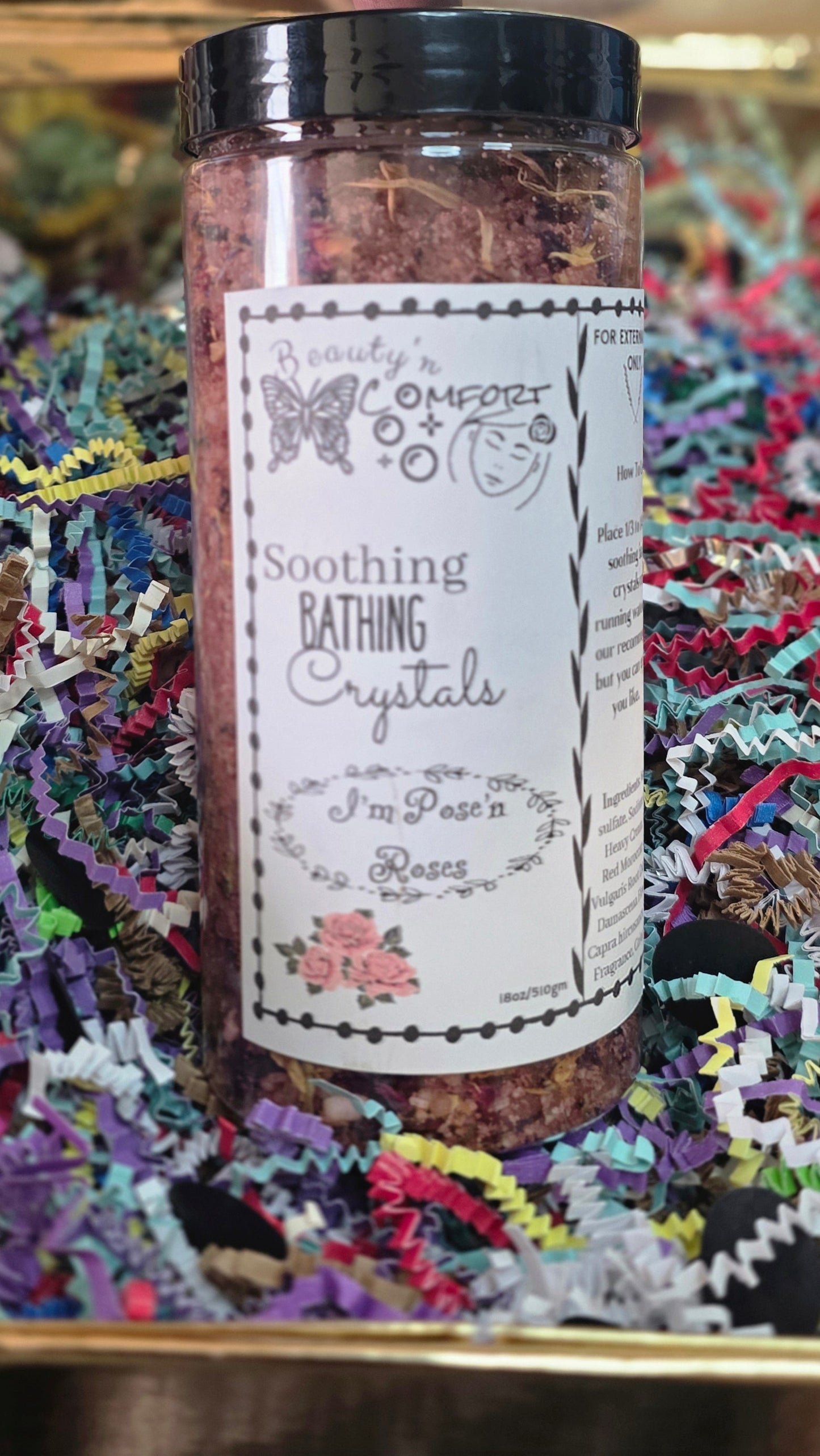 Im Pose'n Roses Soothing Bathing Crystal's (18oz)