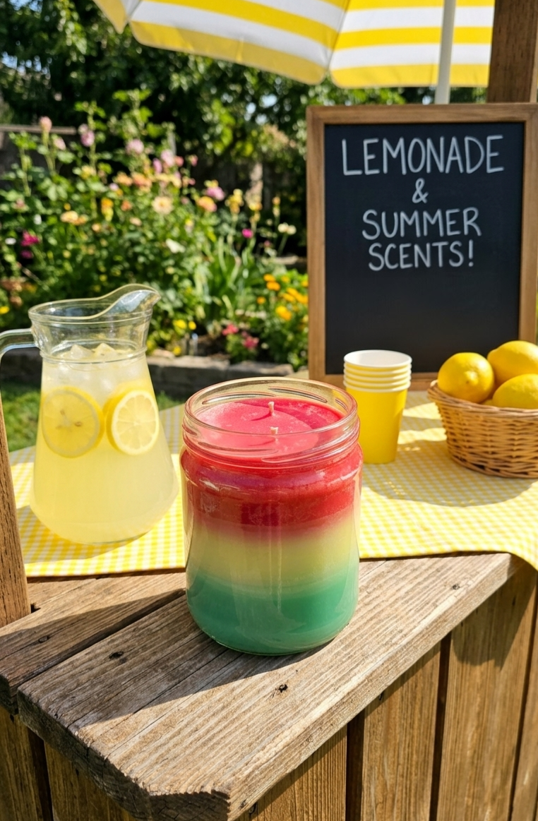 Lemonade Stand 3 Layer Candle