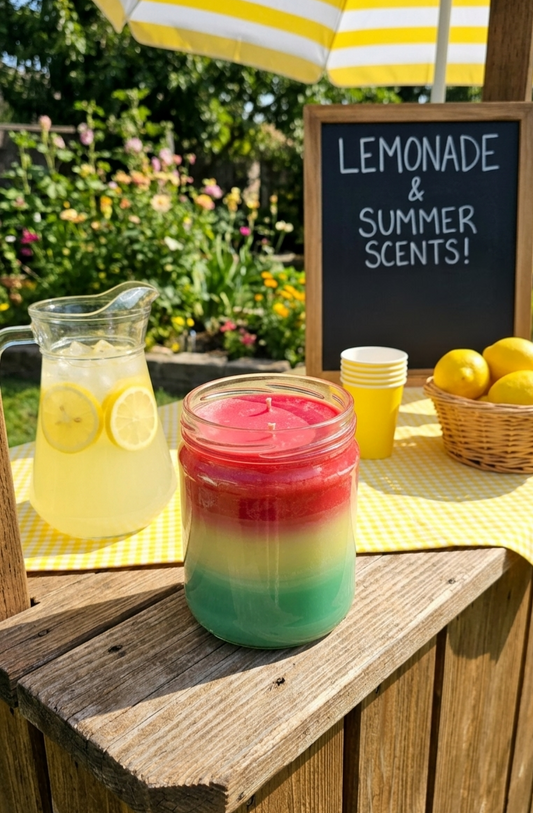 Lemonade Stand 3 Layer Candle