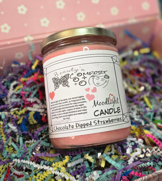 Chocolate Dipped Strawberries Moodlight Candles (16oz)
